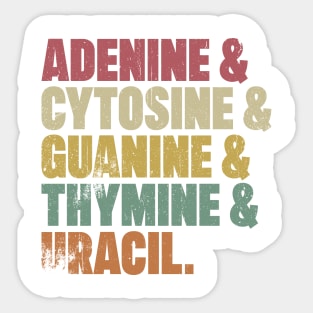 Adenine & Cytosine & Guanine & Thymine & Uracil Sticker